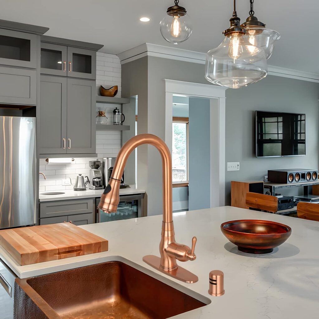 copper kitchen faucet