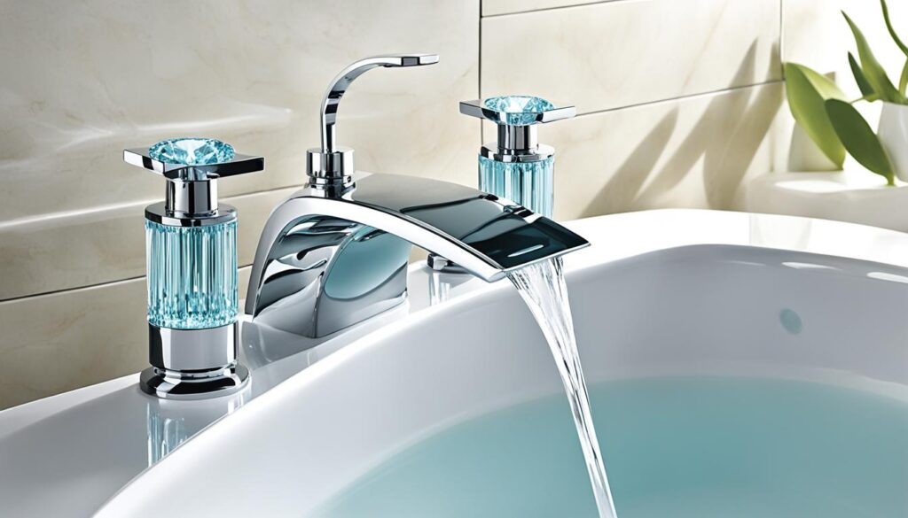 crystal tub faucet