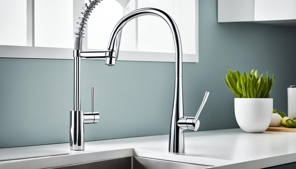 modern pull-down kitchen faucet