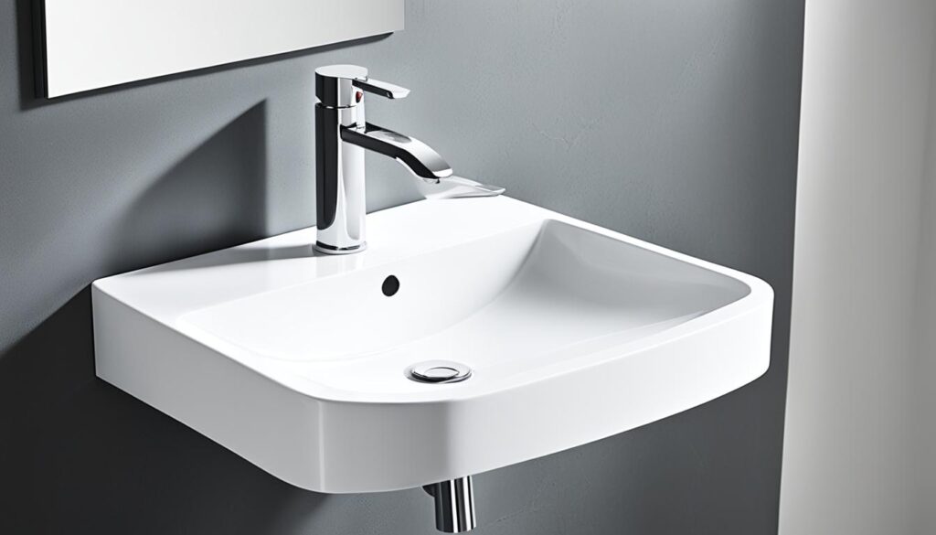 Wall mount sink faucet