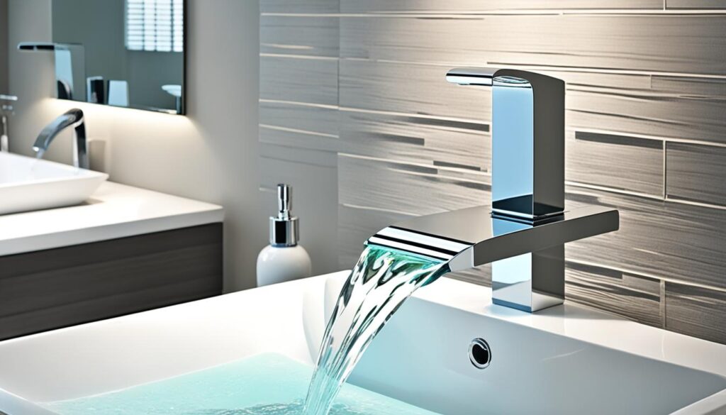 waterfall faucet bathroom